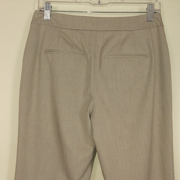 White House Black Market Tan Flare Leg Pants Size 4R - Picture 6 of 14